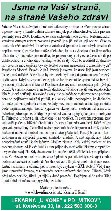 Článek z ledna a února 2009