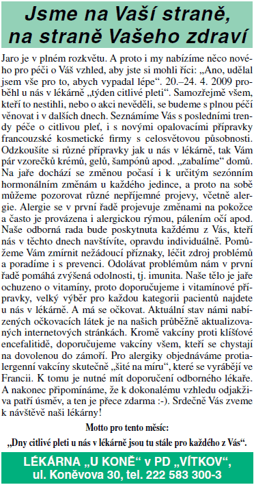 Článek z dubna 2009
