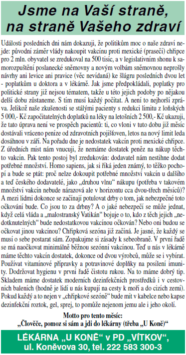 Článek ze září 2009