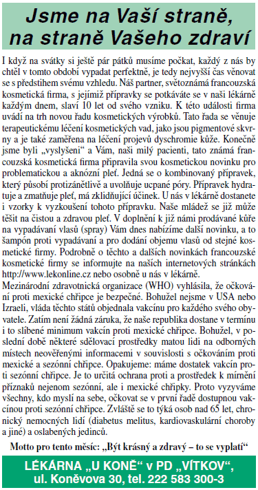 Článek z října 2009